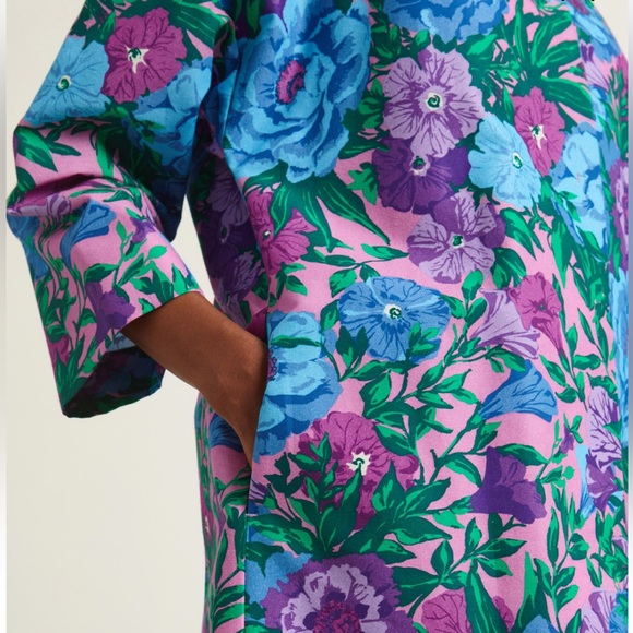 Weekend by Maxmara Women's Blue Calmi Printed Cotton Coat - Picture 14 of 16